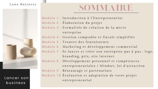 Formation LUNA BUSINESS Auto-Entrepreneur PRO